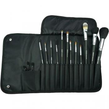 Fantasia Pinsel-Set Professional 12-teilig + 3 Ersatz-Applicatoren in Tasche