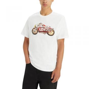 T-shirt Levi's A Maniche Lunghe Relaxed Fit Uomo Bw Motorcycle Bianca L
