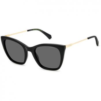 Polaroid Women's Polarized Cat Eye Sunglasses PLD 4144/S/X 807 Black
