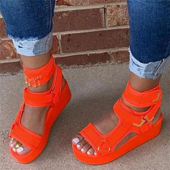 Komfortable Plattform-Sandalen für Damen mit offener Spitze