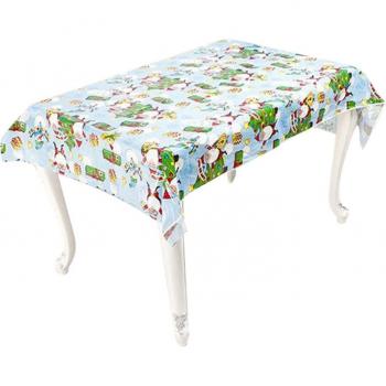 1pc 110x180cm Cartoon PVC Christmas Tablecloth