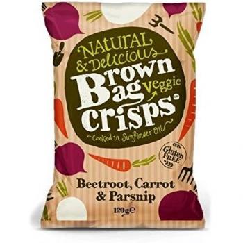Brown Bag Crisps Beetroot Carrot & Parsnip (120g)