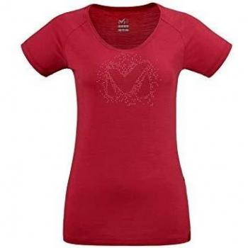 T-shirt femminile a maniche corte in Millet Density color rosso