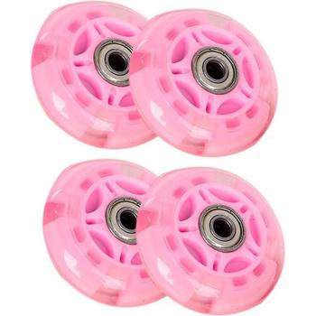 Patines en línea 4 uds, ruedas con luces intermitentes, goma suave