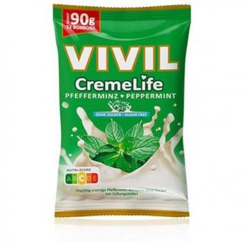 Vivil CremeLife Pfefferminz Bonbons ohne Zucker 90g 5er Set