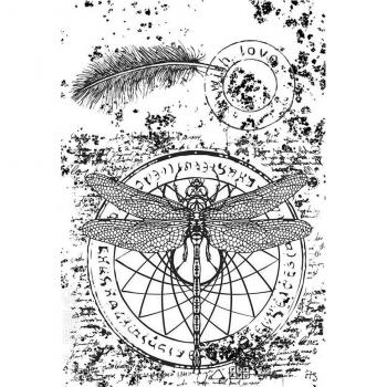 Vintage Clear Stamps for Butterfly and Dragonfly Decor