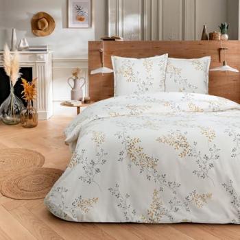 Double parure de lit Future Home – Satin, Motif Feuillage