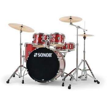 Sonor AQX 22 5pc Drum Set with Hardware - Red Moon Sparkle