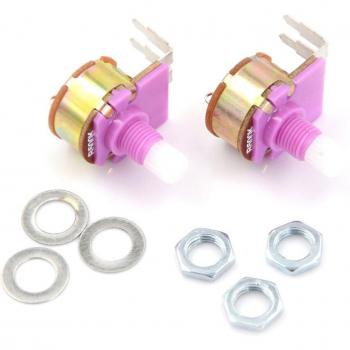 2pcs Potentiometer WH149 - 500K Ohm with Switch, 15mm