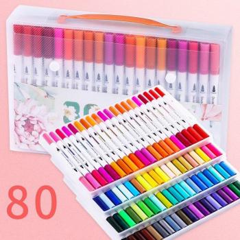 100 Pcs Watercolor Fine Liner Art Markers