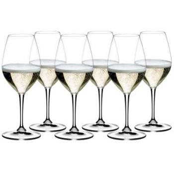 RIEDEL Vinum Champagner Gläser Set, 6er, Kristallglas