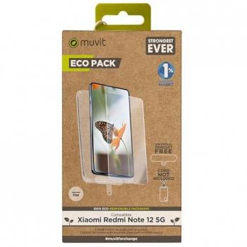 Funda Muvit For Change compatible con Xiaomi Redmi Note 12 5G + protector de pantalla vidrio templado plano