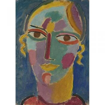 Blaues Frauenkopf-Panel – Alexej von Jawlensky (1917)