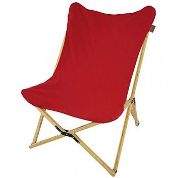 Chaise longue Tofte - chaise relax de camping - pliable - Max. 120 kg- Rouge