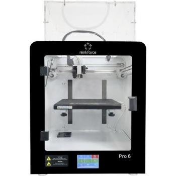 Renkforce Pro 6 3D Drucker inkl. Filament, 3D Drucker, Schwarz, Weiss