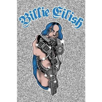 Billie Eilish Bling‑125 One‑Size Poster (Silver & Blue)