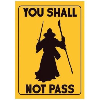 Mini plakat „You Shall Not Pass” – żółta (One Size)