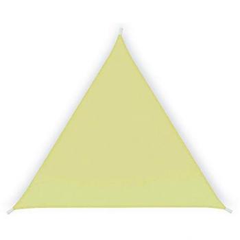 Tenda vela da esterno triangolare ombreggiante in poliestere colore beige, 3,6x3,6x3,6 metri