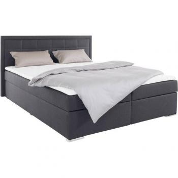 Boxspringbett Athena, anthrazit, mit Bettkasten