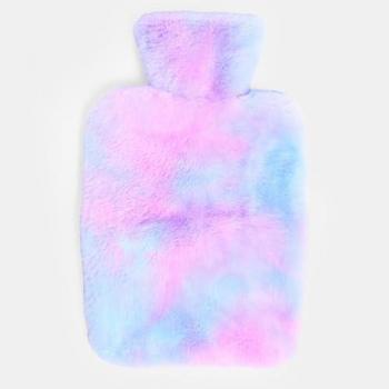Tie Dye Hot Water Bottle Faux Fur Soft Fluffy Fleece Winter Warmer