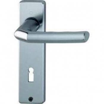 Set Maniglia Angolare in Alluminio Birmingham 1117 con Piastra Corta e Meccanismo F1