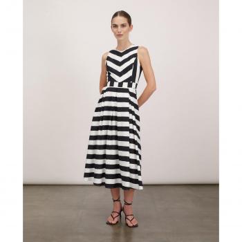Motivi - Vestido midi de rayas sin mangas