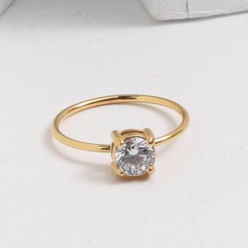 Anillo de Promesa de Oro Africano con Circonitas
