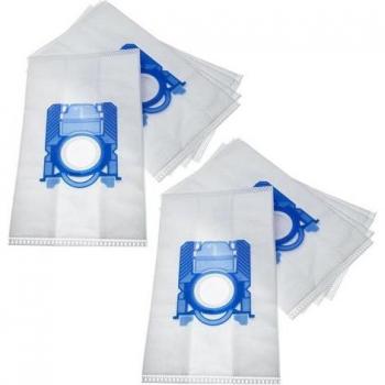 White 10‑Pack Microfleece Vacuum Bags (28.8 × 17.1 cm) – Fits Electrolux Ergobox XXL TT11, TT12, TT14 – VHBW