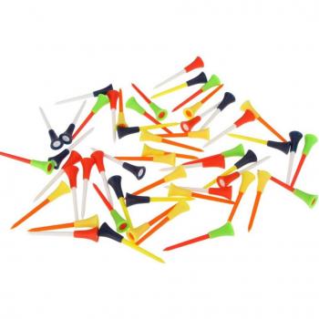 Tees de Golf Multi Color 30 Piezas 83mm con Cojín de Caucho