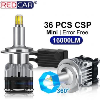 2pcs 36SMD CSP 16000LM H1 H7 LED Headlight Bulbs