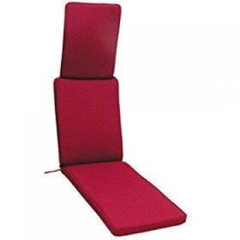 Conva M256316 - Cojín de Tumbona Plegable con Brazos en Color Granate