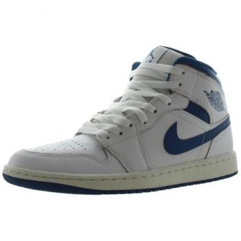 Jordan 1 Mid Men's Shoes - White - Size: 8.5