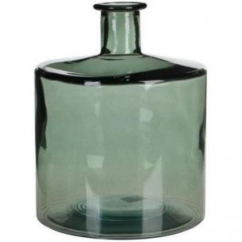 Vase en verre recyclé Guan - H26 x Ø21 cm - Vert