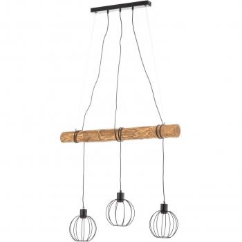 Karou Stained Brown 3-Bulb Hanging Fixture