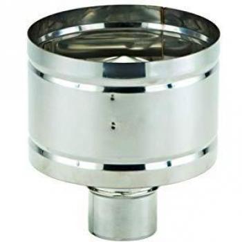 PRODOTTO DA CORDIVARI: CAPELLO ANTIVENTO MONOPARETE IN ACCIAIO INOX Ø100MM