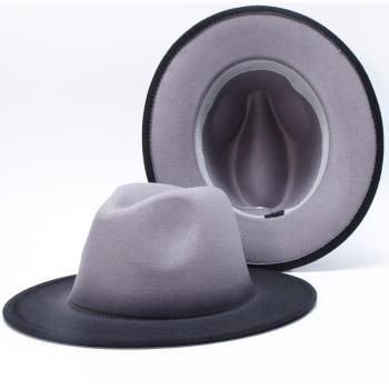 Sombrero Panamas de Fieltro Ala Ancha Rojo y Azul