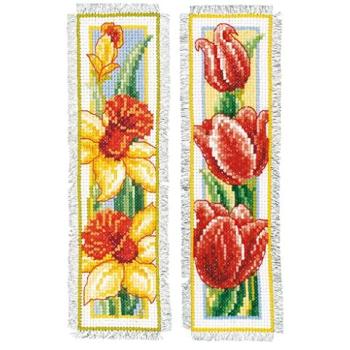 Vervaco Blumen-Crochet-Lesezeichen (Zählmuster) – Duo, 6 × 20 cm