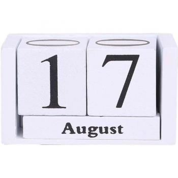 Zeitloser Blockkalender aus Holz
