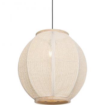 QAZQA Oriental Hanging Lamp – Natural Wood – 46 cm – Rob
