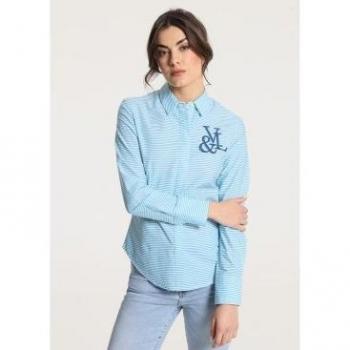 Mazzola Vittoria Blu Camicia a Maniche Lunghe 11177 M