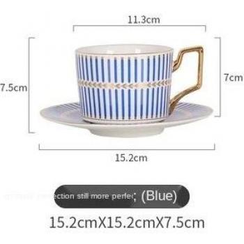 Taza de Café de Cerámica Estilo Europeo con Platillo
