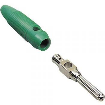 Tru Components Green 4mm Banana Plug Connector, Straight, 100 pcs