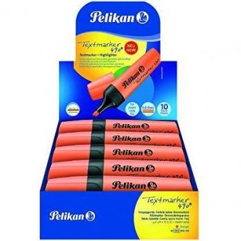 Evidenziatore Arancio Pelikan per Testi con Confezione da 10 Penne