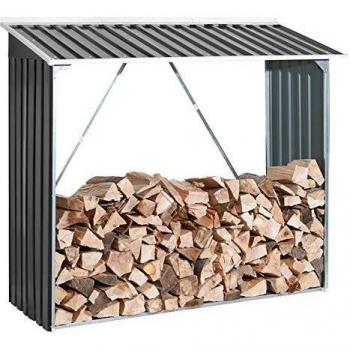 Tepro Kaminholzregal182 x 74 x 162,5 cm anthrazit Holzregal Holzunterstand