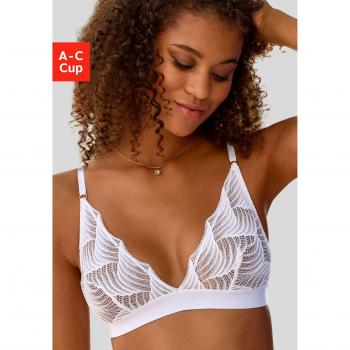 Luxuriöse Spitzenbralette Lascana 70D in Weiß – ohne Bügel