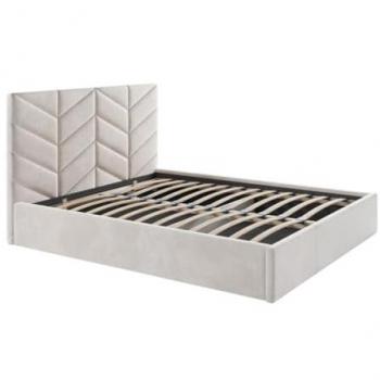Canapé abatible 140 x 190 cm - tela texturizada - crema - justani