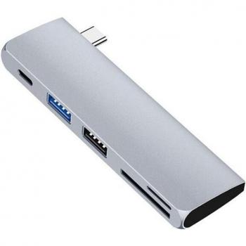 5-in-1 USB Type C Hub Adapter with USB 3.0, USB 2.0 Ports, SD/TF Card Reader and PD Charging Port