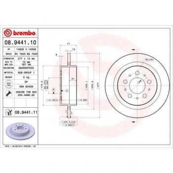 BREMBO Tarcza hamulcowa 08.9441.11