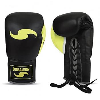 Dorawon Thaiboxhandschuhe Gel Leder mit Schnürsenkeln