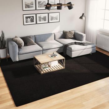 Vidaxl - Alfombra de pelo corto suave y lavable negro 240x340 cm